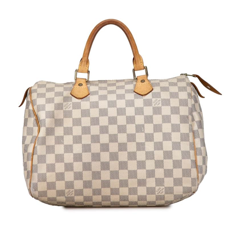 Louis Vuitton Damier Azur Speedy 30 White Canvas Good condition - Front View
