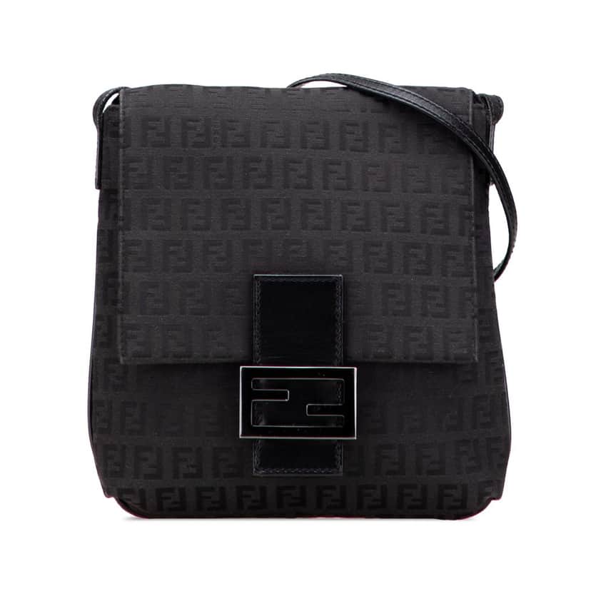 Fendi Zucchino Canvas Crossbody Black Canvas Very good condition - Front View