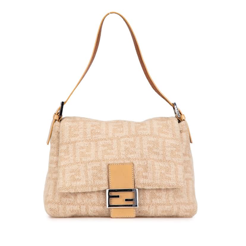 Fendi Zucca Wool Mamma Forever Brown Wool Good condition - Front View