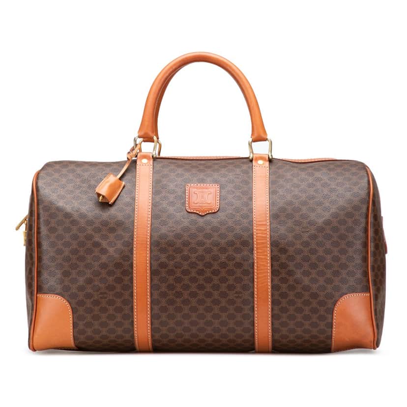 Celine Macadam Coated Canvas Travel Bag Brown Canvas Good condition - Front View