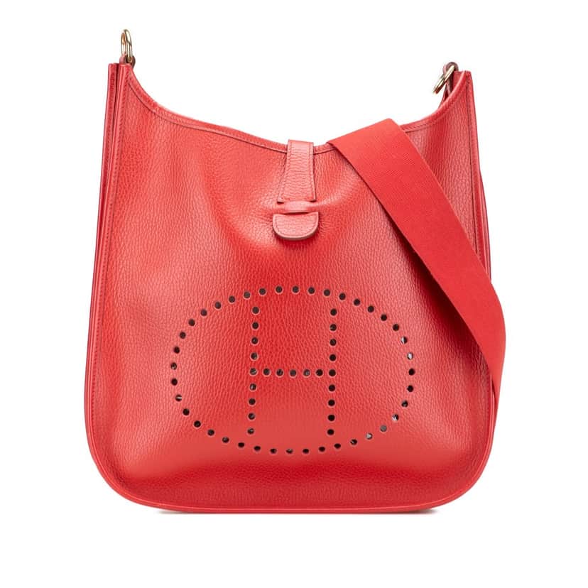 Hermès Clemence Evelyne I 33 Red Leather Very good condition - Front View