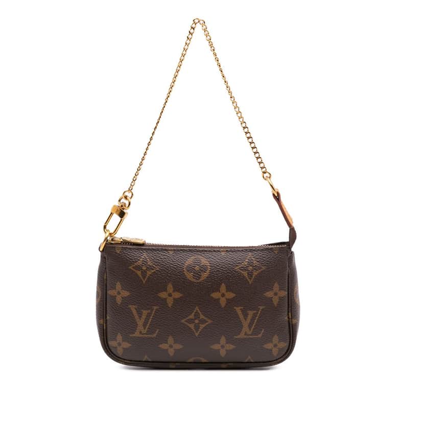 Louis Vuitton Monogram Mini Pochette Accessoires Brown Canvas Good condition - Front View