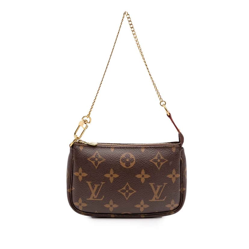 Louis Vuitton Monogram Mini Pochette Accessoires Brown Canvas Good condition - Front View