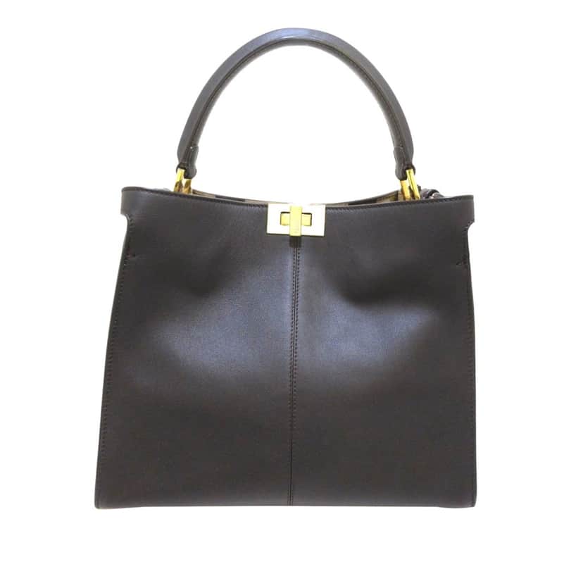 Fendi Peekaboo X Lite Medium Black Leather Very good condition - Front View