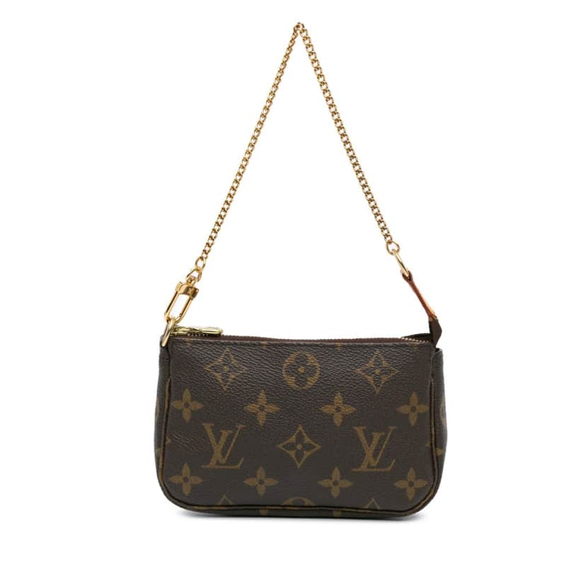 Louis Vuitton Monogram Mini Pochette Accessoires Brown Canvas Good condition - Front View
