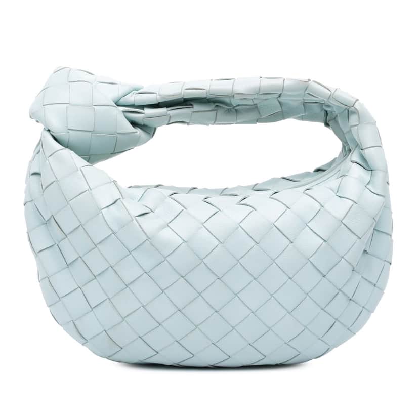 Bottega Veneta Mini Nappa Intrecciato Jodie Blue Leather Good condition - Front View