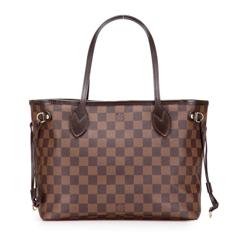 Louis Vuitton Damier Ebene Neverfull PM Brown Canvas Good condition - Front View