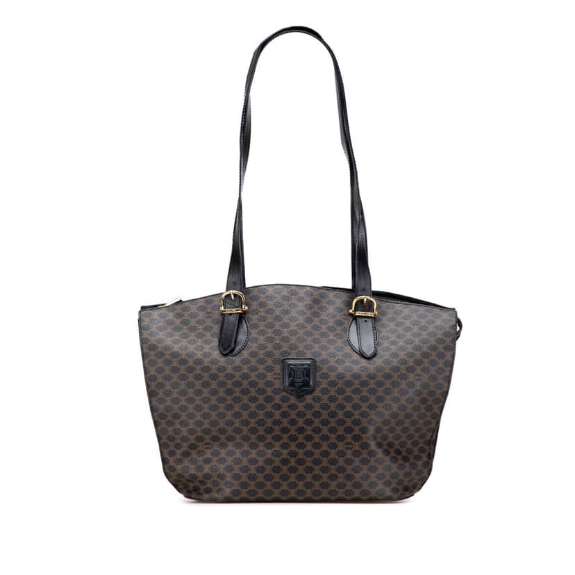 Celine Macadam Coated Canvas Tote Brown Canvas Good condition - Front View