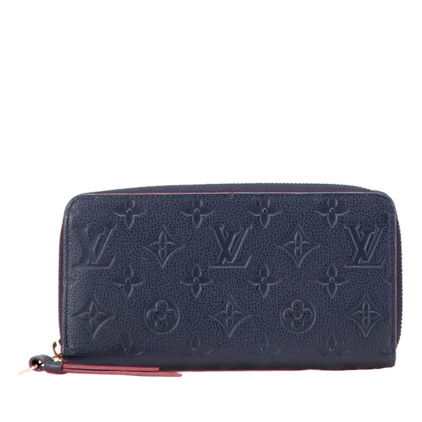 Louis Vuitton Monogram Empreinte Zippy Long Wallet Blue Leather Good condition - Front View