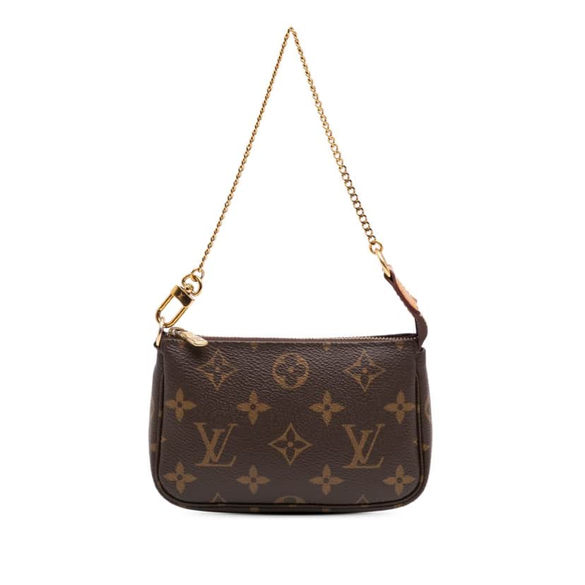 Louis Vuitton Monogram Mini Pochette Accessoires Brown Canvas Good condition - Front View