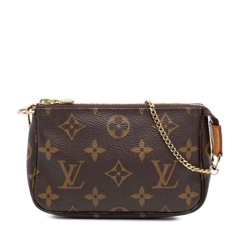 Louis Vuitton Monogram Mini Pochette Accessoires Brown Canvas Good condition - Front View