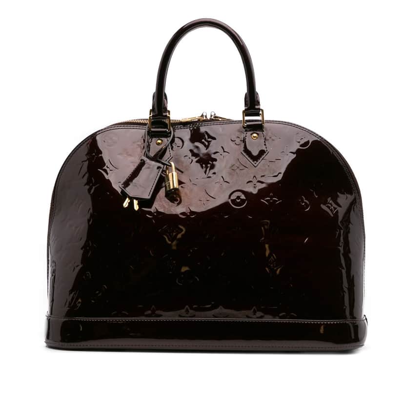 Louis Vuitton Monogram Vernis Alma GM Purple Leather Good condition - Front View