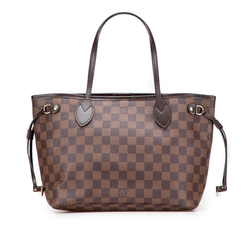 Louis Vuitton Damier Ebene Neverfull PM Brown Canvas Good condition - Front View