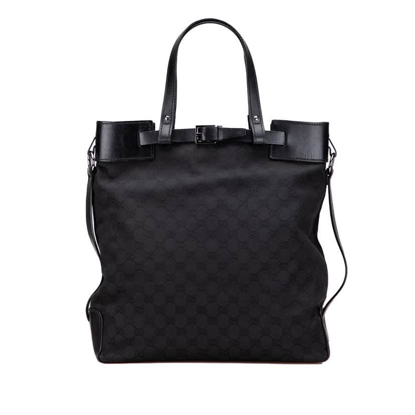 Gucci GG Canvas Tote Black Canvas Good condition - Front View