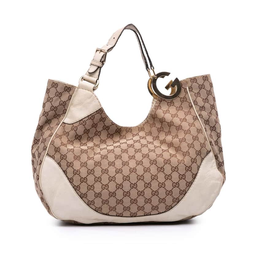 Gucci GG Canvas Charlotte Tote Brown Canvas Good condition - Front View