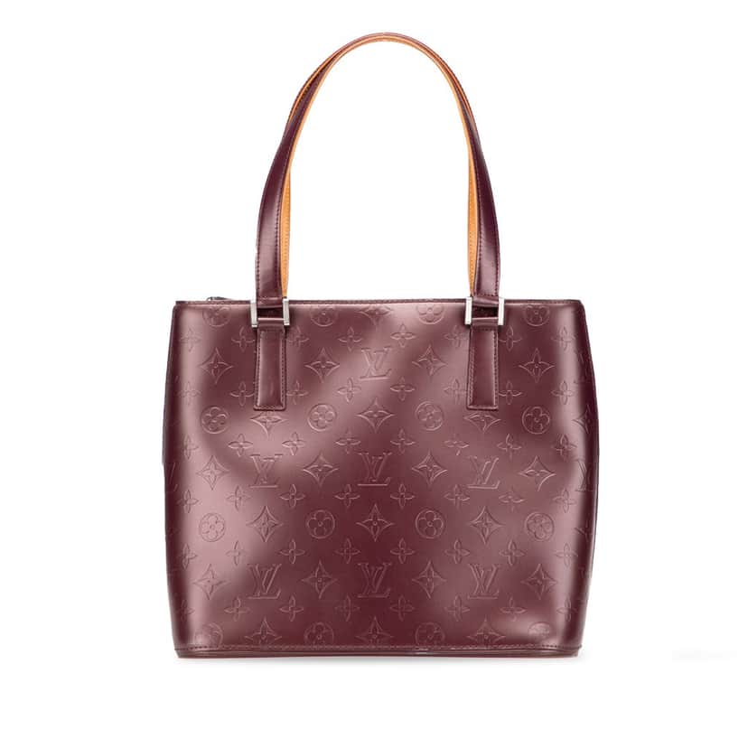 Louis Vuitton Monogram Mat Stockton Red Leather Good condition - Front View