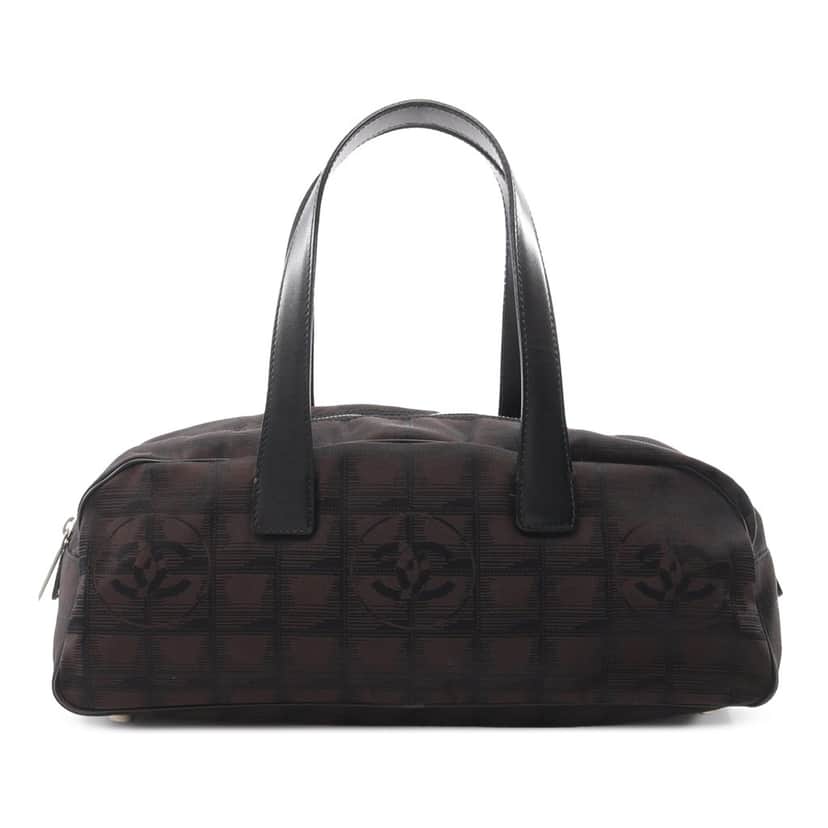 Chanel New Travel Line Nylon Handbag Brown Good condition - Front View