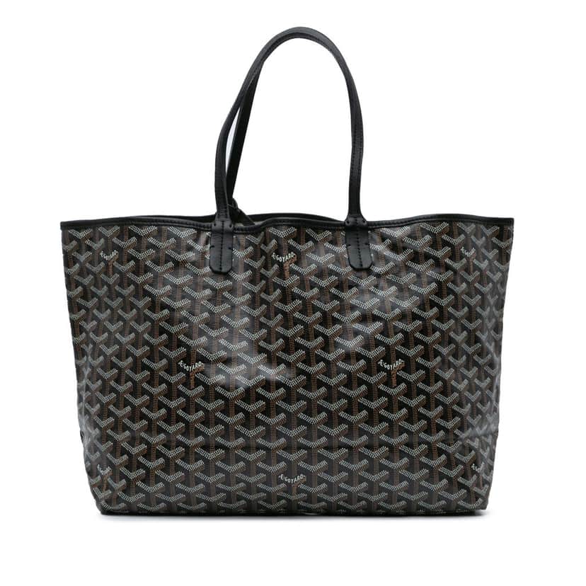 Goyard Goyardine Saint Louis PM Black Canvas Good condition - Front View