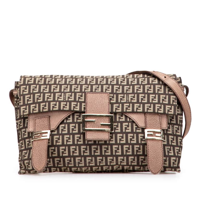 Fendi Zucchino Canvas Sweety Crossbody Brown Canvas Very good condition - Front View