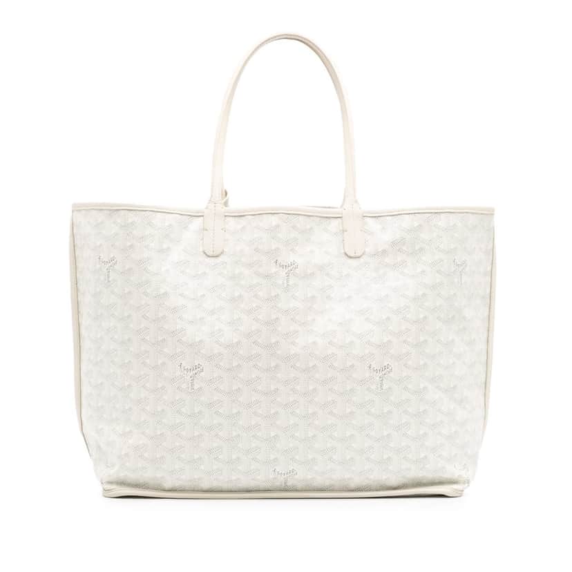 Goyard Goyardine Saint Louis PM White Canvas Good condition - Front View