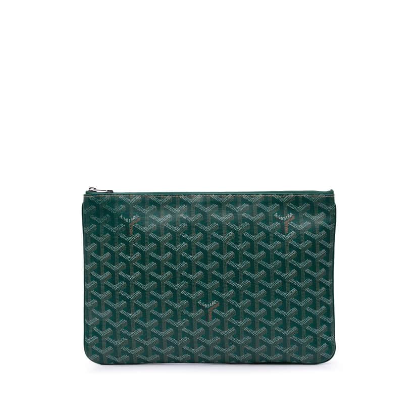 Goyard Goyardine Senat MM Green Canvas Good condition - Front View