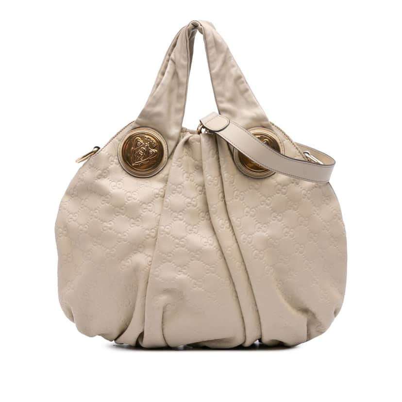 Gucci Medium Guccissima Hysteria Satchel Brown Leather Good condition - Front View