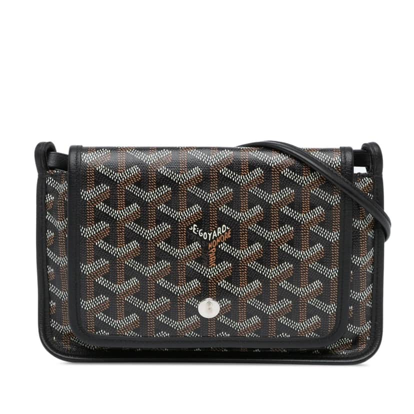 Goyard Goyardine Plumet Pocket Wallet Black Canvas Good condition - Front View