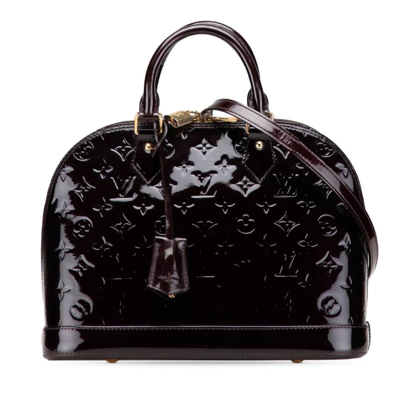 Louis Vuitton Monogram Vernis Alma PM Purple Leather Good condition - Front View