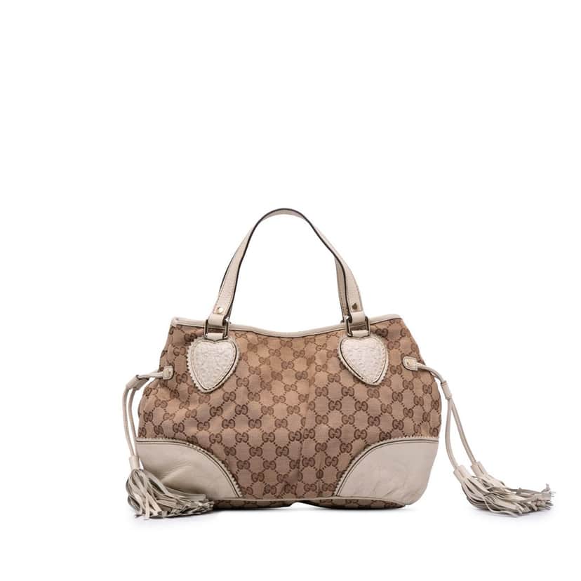 Gucci Small GG Canvas Tribeca Tote Brown Canvas Good condition - Front View