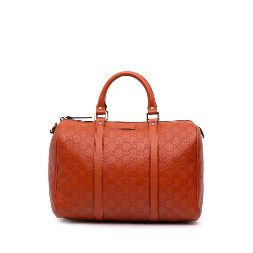 Gucci Guccissima Joy Boston Bag Orange Leather Good condition - Front View