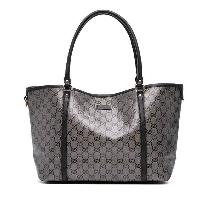Gucci Medium GG Crystal Joy Tote Brown Canvas Good condition - Front View