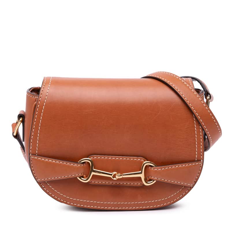 Celine Small Leather Crecy Flap Crossbody Brown Leather Good condition - Front View