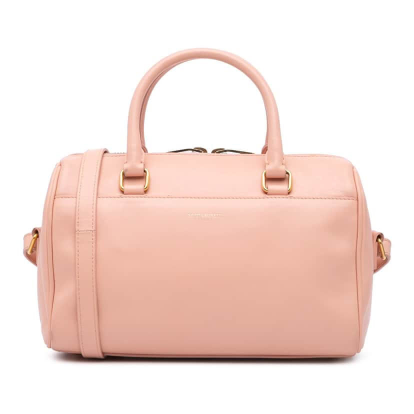 Saint Laurent Baby Leather Classic Duffle Satchel Pink Leather Good condition - Front View