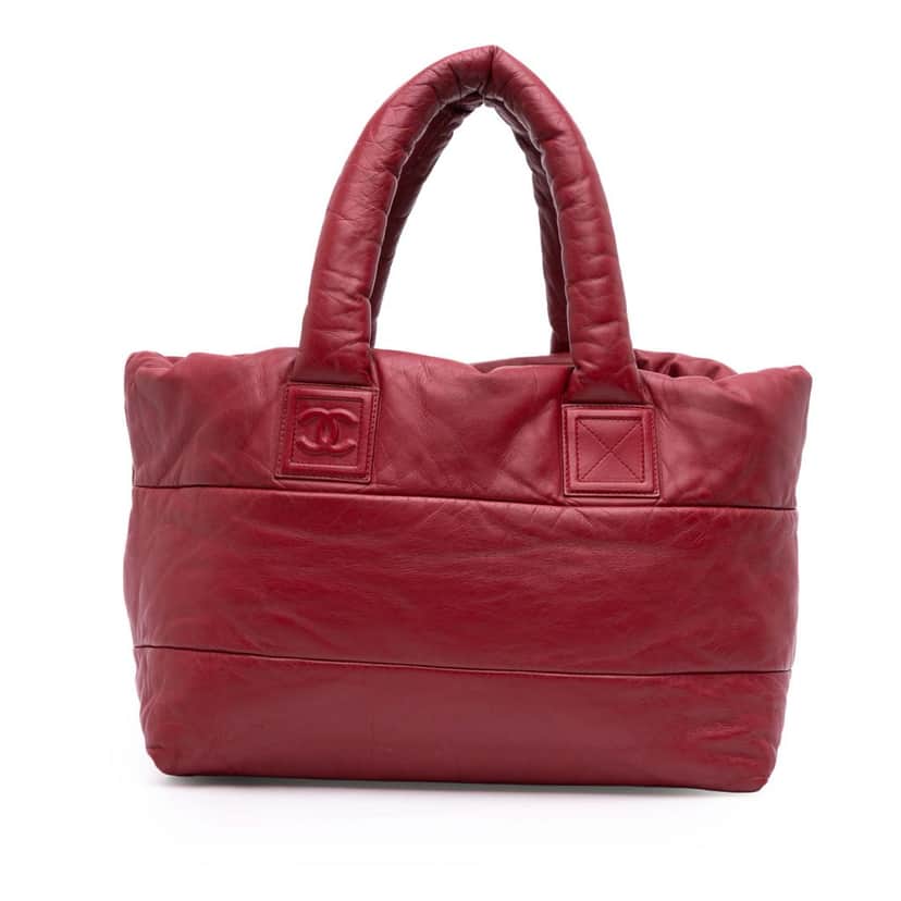 Chanel Medium Lambskin Coco Cocoon Tote Red Leather Good condition - Front View