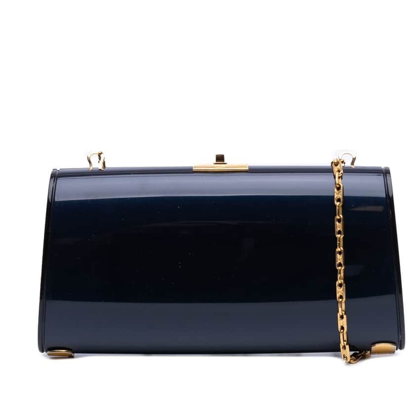 Celine Classic PVC Evening Clutch Blue Good condition - Front View