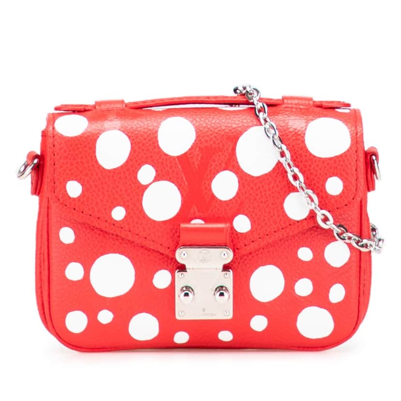 Louis Vuitton Yayoi Kusama Monogram Empreinte Infinity Dots Micro Metis Red Leather Good condition - Front View