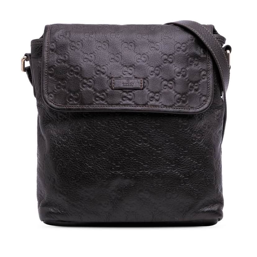 Gucci Guccissima Crossbody Brown Leather Good condition - Front View