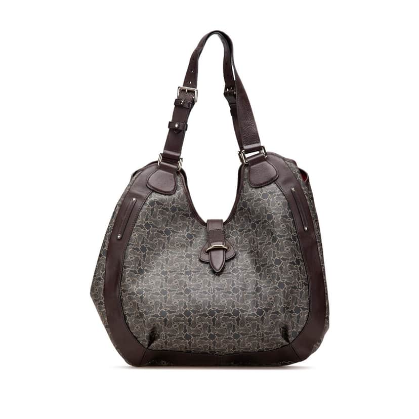 Celine Horse Carriage Coated Canvas Tote Grey Canvas Good condition - Front View