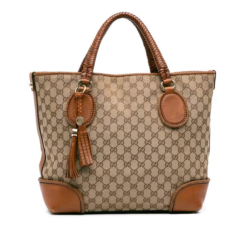 Gucci GG Canvas Marrakech Tote Brown Canvas Good condition - Front View