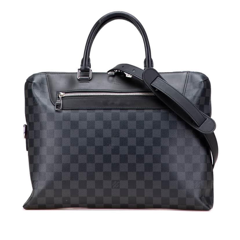 Louis Vuitton Damier Graphite Porte Documents Jour Black Canvas Good condition - Front View