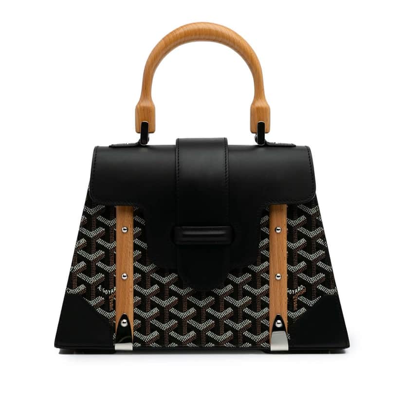 Goyard Goyardine Saigon Structured PM Black Canvas Good condition - Front View