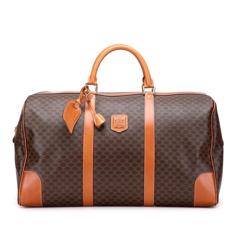 Celine Macadam Coated Canvas Travel Bag Brown Canvas Good condition - Front View