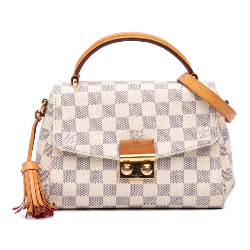 Louis Vuitton Damier Azur Croisette White Canvas Good condition - Front View