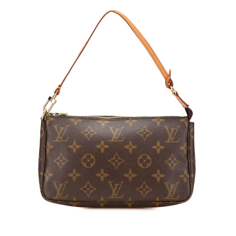 Louis Vuitton Monogram Pochette Accessoires Brown Canvas Good condition - Front View