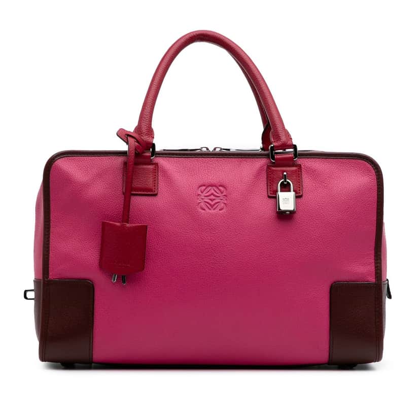 Loewe Tricolor Goatskin Amazona 36 Pink Leather Good condition - Front View