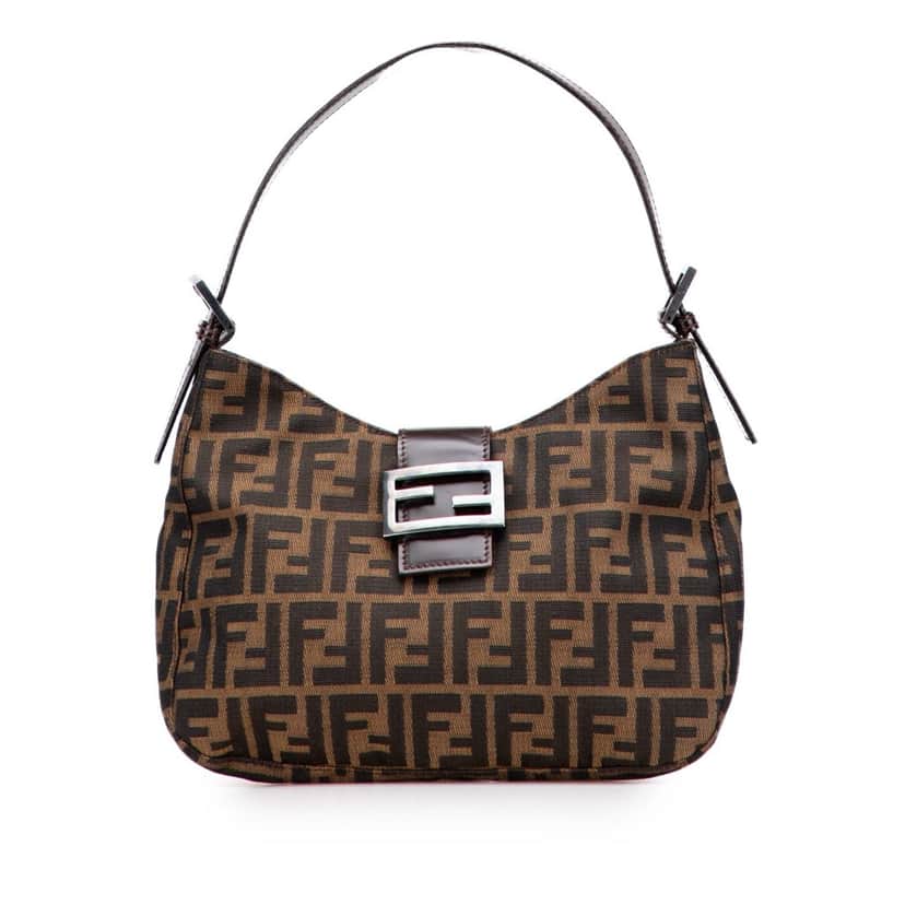 Fendi Zucca Canvas Shoulder Bag Brown Canvas Good condition - Front View