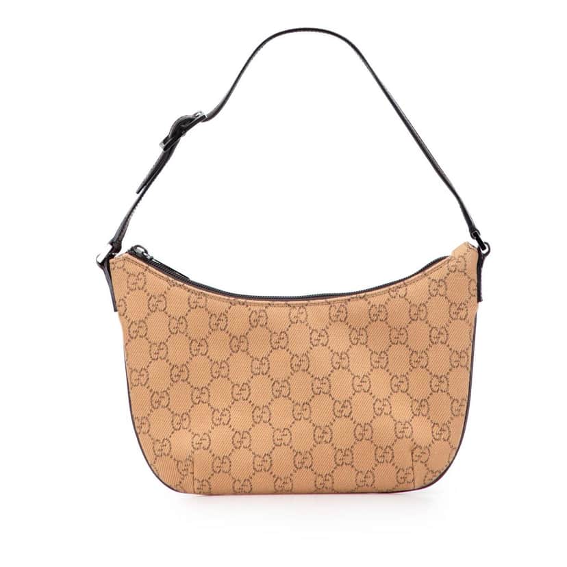 Gucci GG Denim Shoulder Bag Brown Denim Good condition - Front View