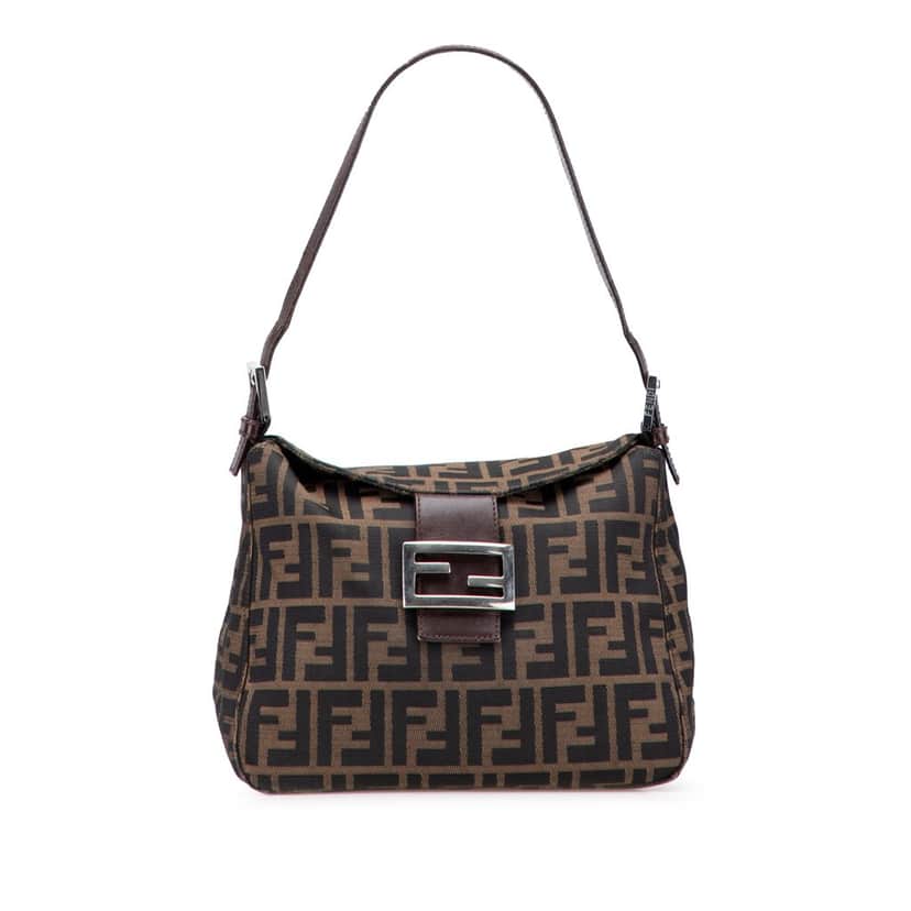 Fendi Zucca Canvas Shoulder Bag Brown Canvas Good condition - Front View