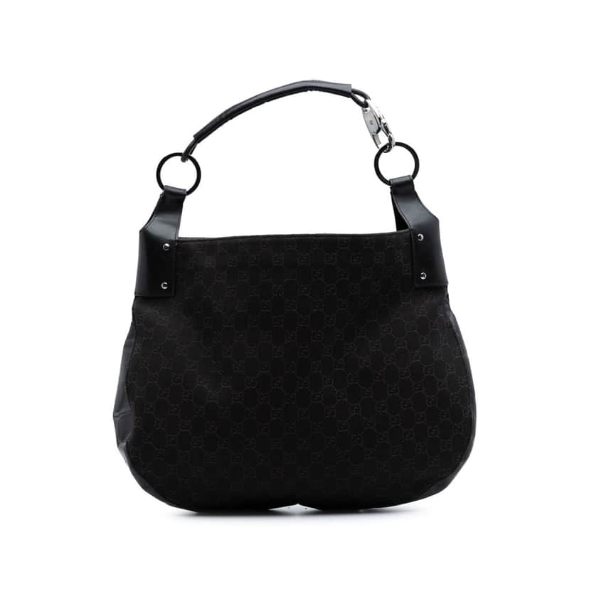 Gucci Large GG Denim Hobo Brown Denim Fair condition - Front View