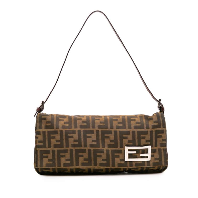 Fendi Zucca Canvas Shoulder Bag Brown Canvas Good condition - Front View